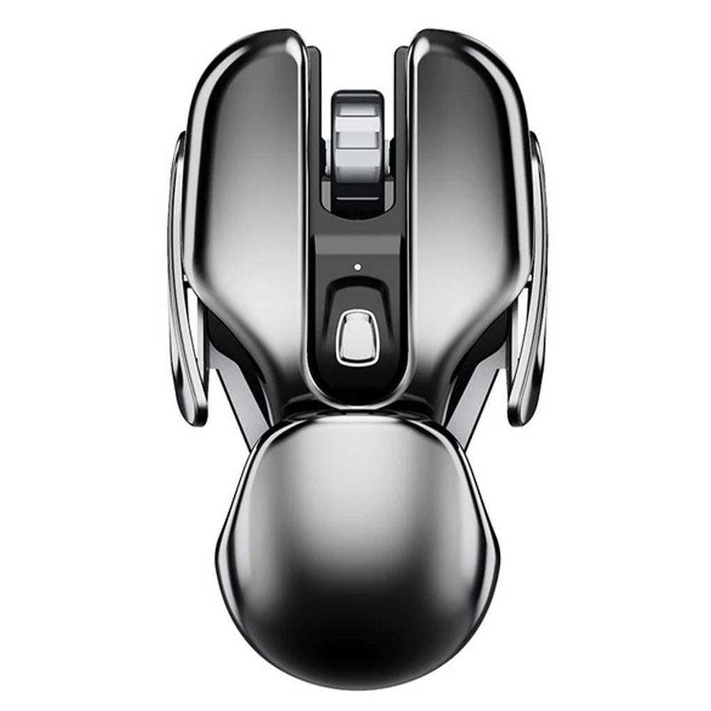 Silent wireless gaming mouse with waterproof aluminum design, USB receiver, perfect for PC, laptop, office, and home use.