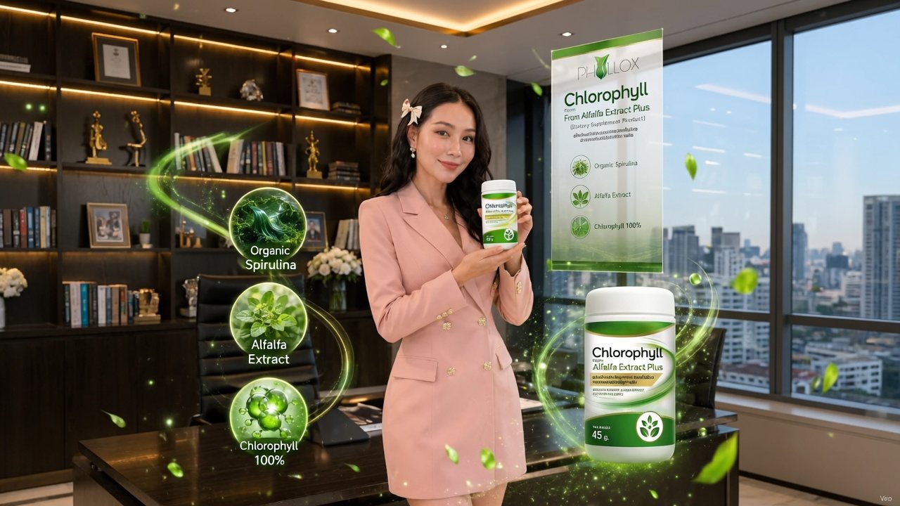 PHOLLOX Chlorophyll from Alfalfa Extract Plus