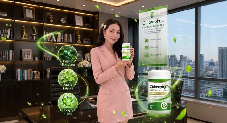 PHOLLOX Chlorophyll from Alfalfa Extract Plus