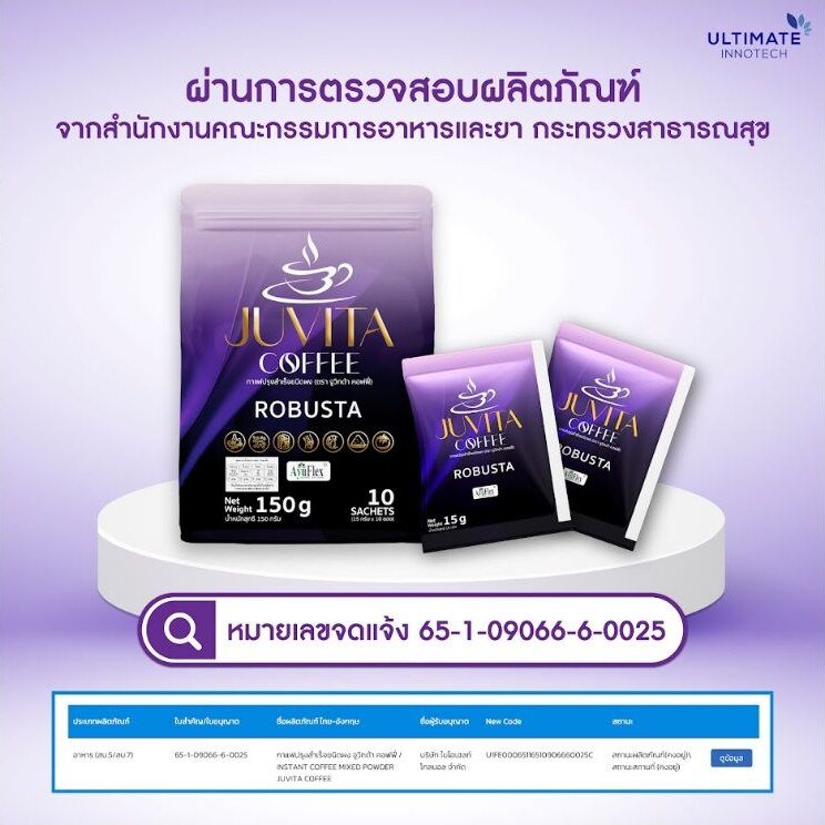 Juvita Coffee Thai FDA registration