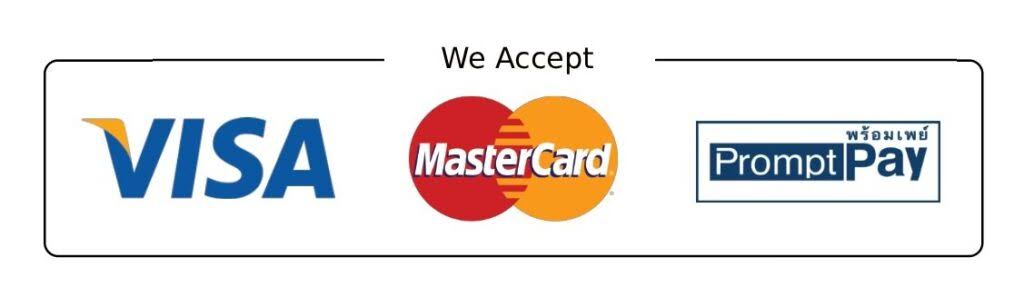 ชำระด้วย Visa Mastercard และ PromptPay