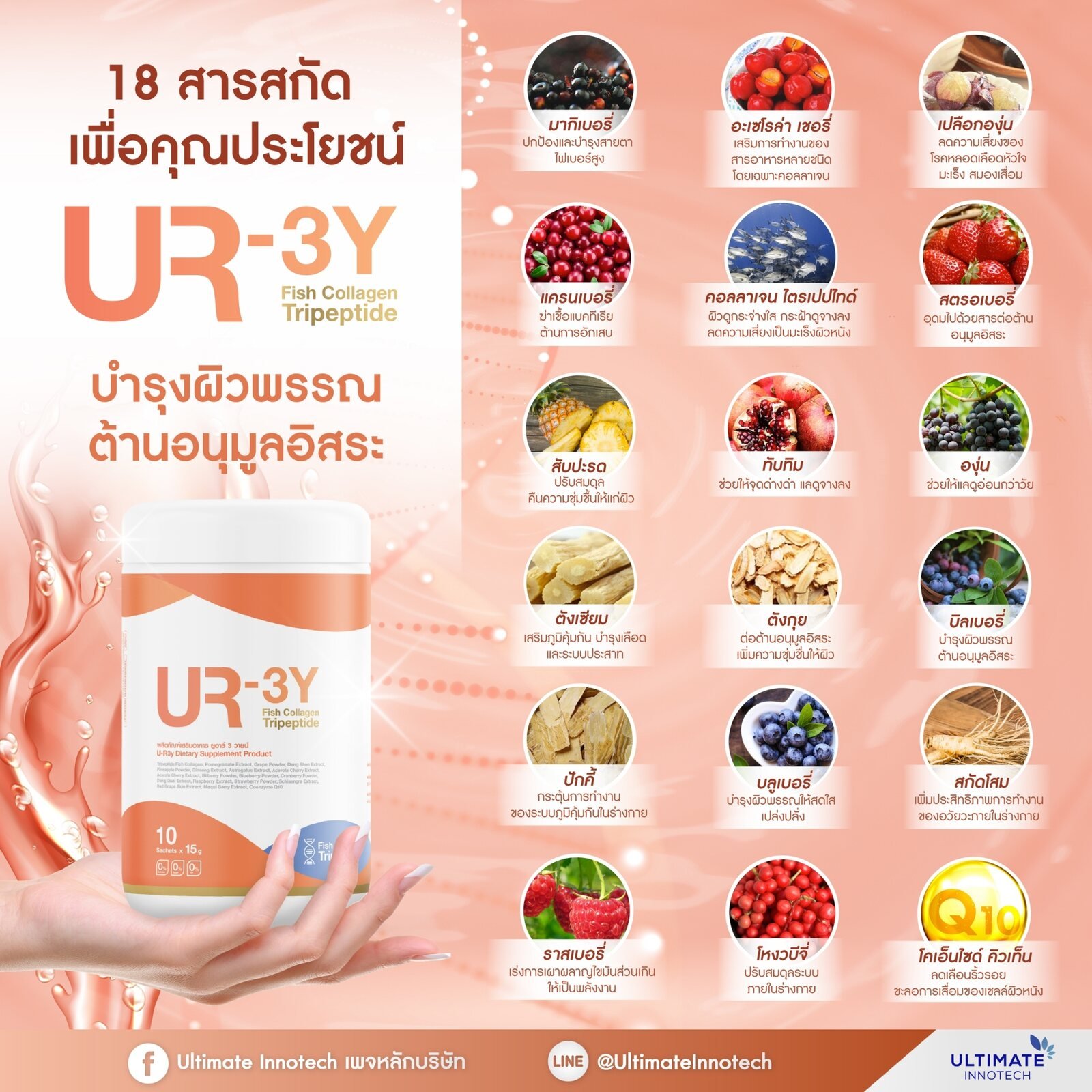 UR-3Y eighteen extract ingredients